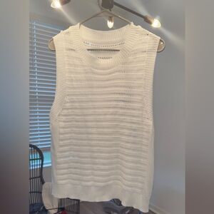 Cupshe White Knit Tank Top